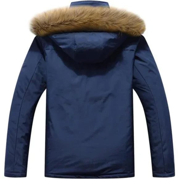 New Men's Winter Snow Coat Warm Ski Jacket Waterproof Hooded Work Outerwear - Picture 3 of 7